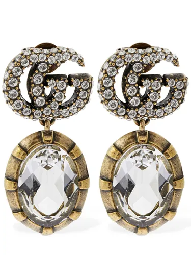 Boucles D'oreilles Ornées De Cristaux Gg Marmont - GUCCI - Modalova