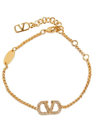 Bracelet Avec Cristaux V Logo - VALENTINO GARAVANI - Modalova