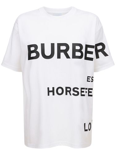 T-shirt En Coton À Logo Carrick - BURBERRY - Modalova