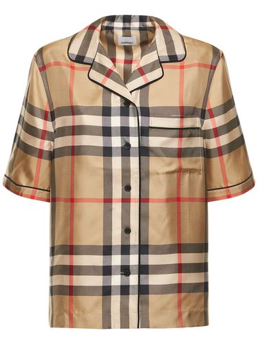 Chemise En Sergé De Soie À Carreaux Tierney - BURBERRY - Modalova