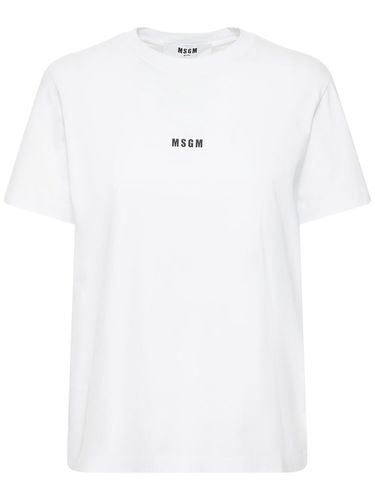 T-shirt À Imprimé Logo - MSGM - Modalova