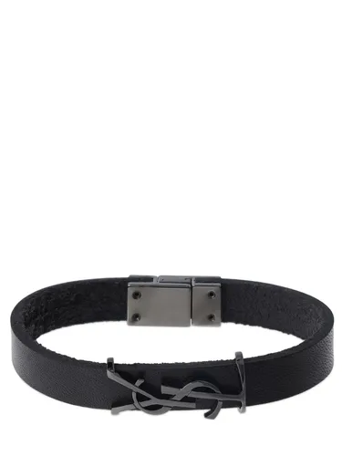 Bracelet En Cuir Ysl - SAINT LAURENT - Modalova