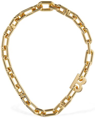 Collier Chaîne En Laiton B - BALENCIAGA - Modalova