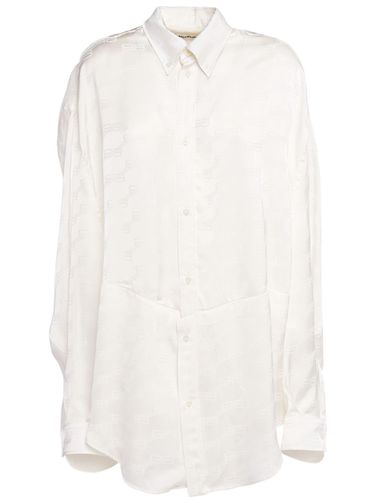 Chemise De Pyjama En Jacquard Avec Logo Monogramme - BALENCIAGA - Modalova