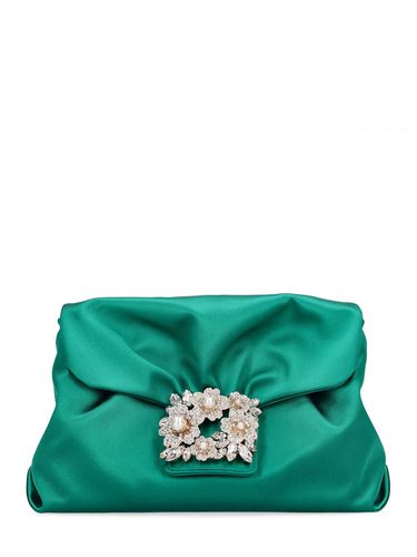 Pochette En Satin Drapé Rv Bouquet - ROGER VIVIER - Modalova