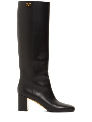 Bottes Hautes En Cuir Golden Walk 70 Mm - VALENTINO GARAVANI - Modalova