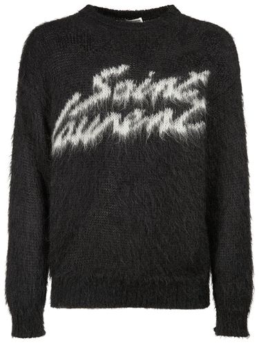 Pull-over En Mohair Mélangé - SAINT LAURENT - Modalova