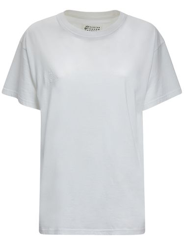 T-shirt En Jersey De Coton À Logo - MAISON MARGIELA - Modalova