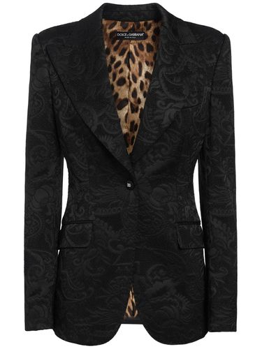 Blazer En Jacquard Floral - DOLCE & GABBANA - Modalova