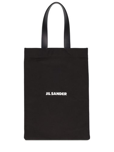 Sac Cabas En Lin À Logo - JIL SANDER - Modalova