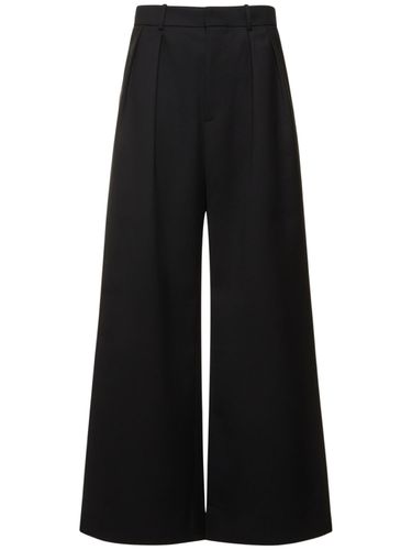 Pantalon Taille Basse En Laine Plissée - WARDROBE.NYC - Modalova