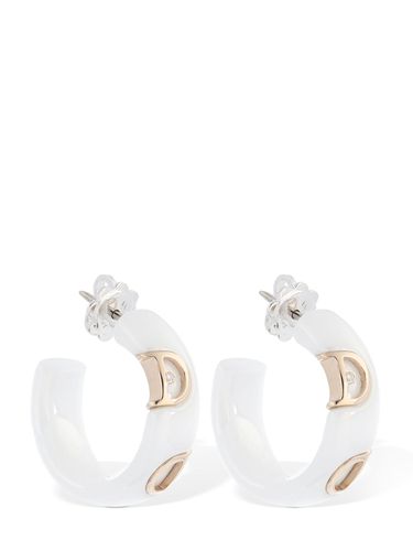 Boucles D'oreilles En Céramique Et Or 18 K D. Icon - DAMIANI - Modalova