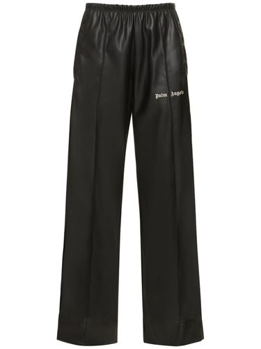 Pantalon De Survêtement Loose Effet Cuir - PALM ANGELS - Modalova