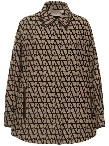 Surchemise En Toile Jacquard À Logo - VALENTINO - Modalova