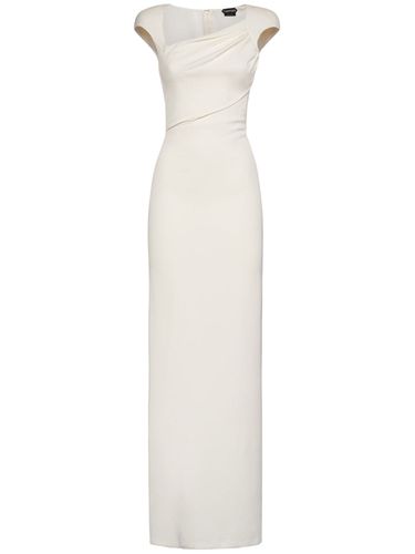 Robe Longue Drapée En Georgette De Soie Doublée - TOM FORD - Modalova