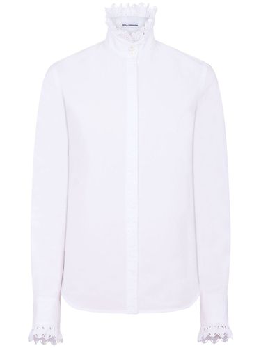 Chemise En Popeline De Coton Avec Détails Brodés - RABANNE - Modalova