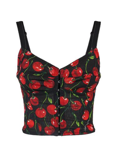 Crop Top Corset Marquisette - DOLCE & GABBANA - Modalova