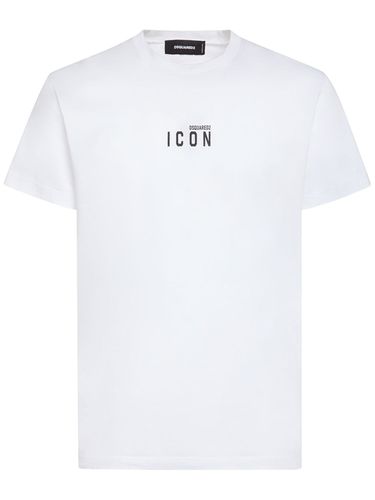 T-shirt En Coton Imprimé Logo - DSQUARED2 - Modalova