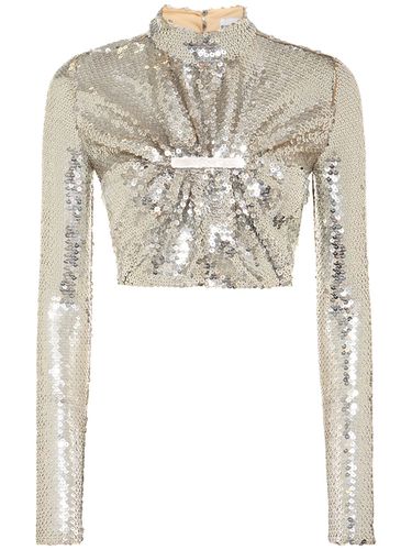 Lvr Exclusive - Crop Top En Jersey Et Sequins - RABANNE - Modalova