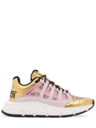 Sneakers En Cuir - VERSACE - Modalova