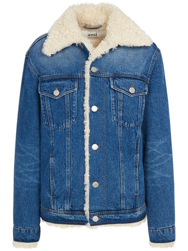 Veste En Denim De Coton - AMI PARIS - Modalova