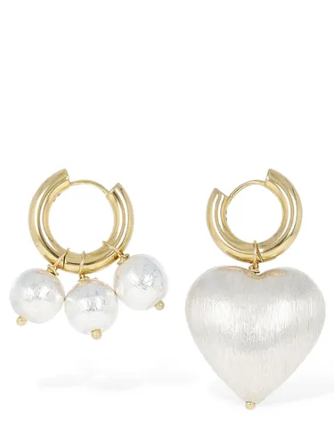 Boucles D’oreilles Cœur Et Perles - TIMELESS PEARLY - Modalova