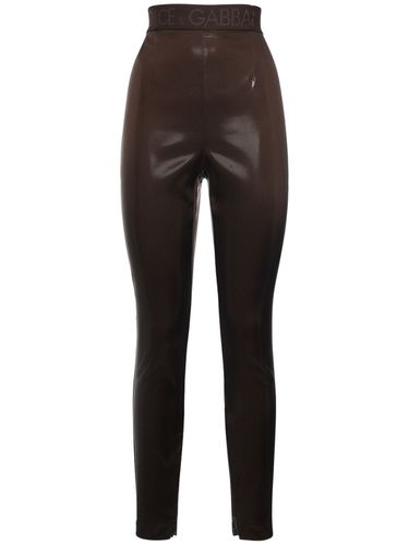 Legging Plastifié Brillant - DOLCE & GABBANA - Modalova