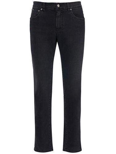 Jean En Denim Stretch Délavé - DOLCE & GABBANA - Modalova