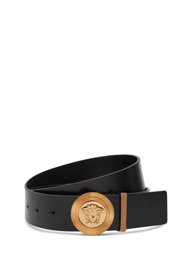 Ceinture En Cuir Medusa 4 Cm - VERSACE - Modalova