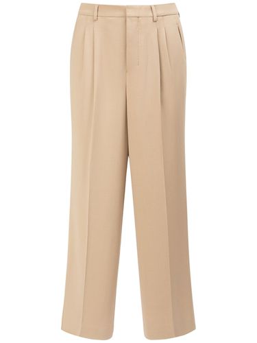 Pantalon Droit En Sergé De Viscose Et Laine - AMI PARIS - Modalova