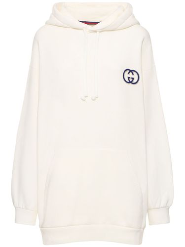 Sweat Oversize En Jersey De Coton À Capuche - GUCCI - Modalova