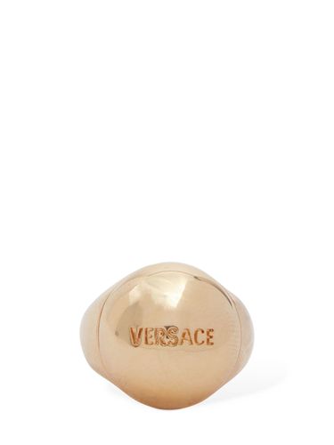 Bague Avec Lettres Logo - VERSACE - Modalova