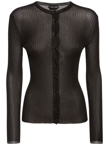 Cardigan Manches Longues En Jersey Côtelé - TOM FORD - Modalova