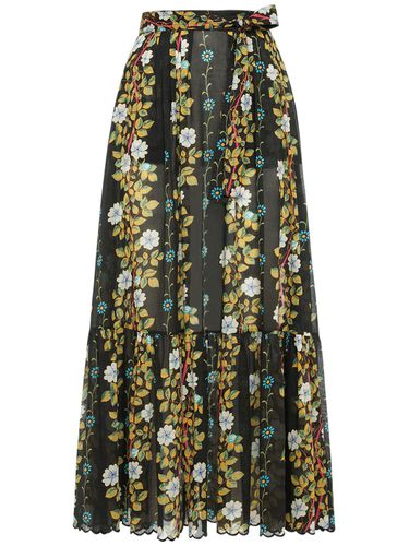 Jupe Midi En Coton Imprimé Taille Haute - ETRO - Modalova