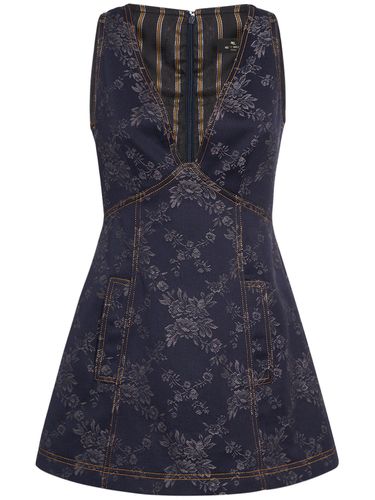 Robe Courte En Jacquard Col En V - ETRO - Modalova