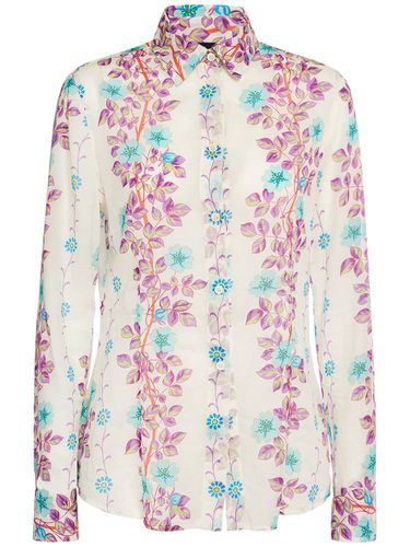 Chemise Manches Longues En Coton Imprimé Floral - ETRO - Modalova