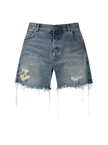 Short En Denim De Coton - BALMAIN - Modalova