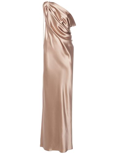 Robe Asymétrique En Satin De Soie Drapée - MAX MARA - Modalova