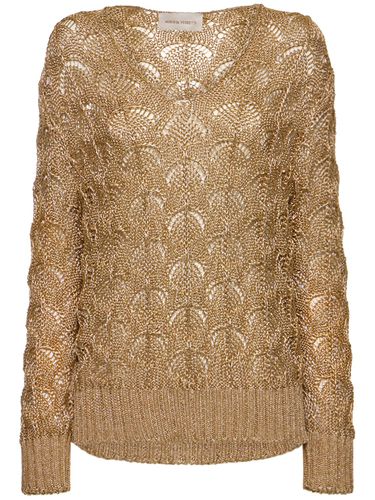 Pull-over En Maille De Lurex Ajouré - ALBERTA FERRETTI - Modalova