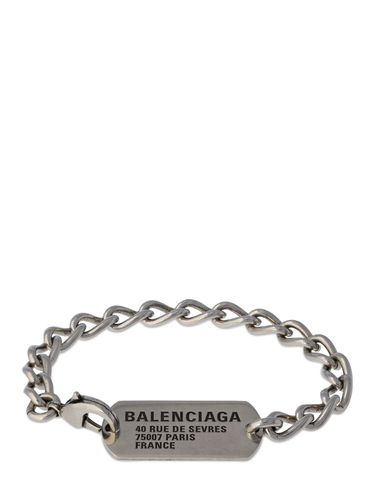 Bracelet Chaîne En Laiton Avec Plaque Logo - BALENCIAGA - Modalova