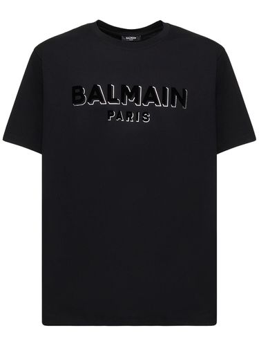 T-shirt À Logo Floqué - BALMAIN - Modalova