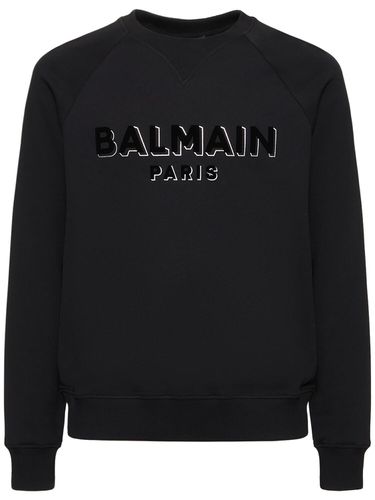 Sweat-shirt À Logo Floqué - BALMAIN - Modalova