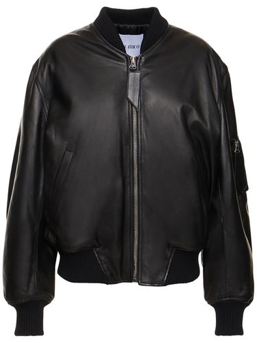 Veste Bomber En Cuir Anja Napa - THE ATTICO - Modalova