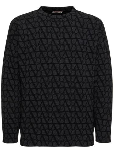 Pull-over En Laine Toile Iconographe - VALENTINO - Modalova