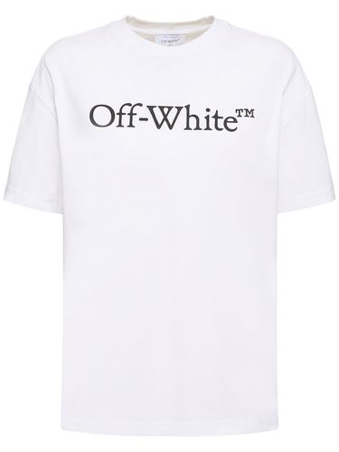 T-shirt En Coton Imprimé Logo Bookish - OFF-WHITE - Modalova