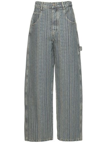 Pantalon En Denim À Monogramme - MARC JACOBS - Modalova