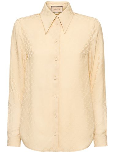 Chemise En Crêpe De Soie Gg Exquisite - GUCCI - Modalova