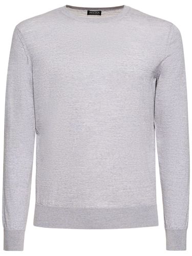 Pull-over À Col Ras-du-cou En Laine - ZEGNA - Modalova