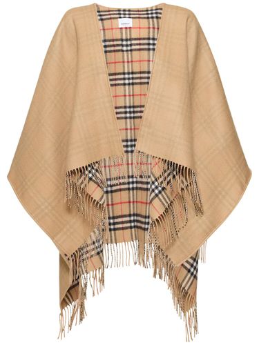 Cape Réversible En Laine - BURBERRY - Modalova