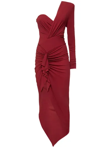 Robe Midi En Jersey De Velours - ALEXANDRE VAUTHIER - Modalova